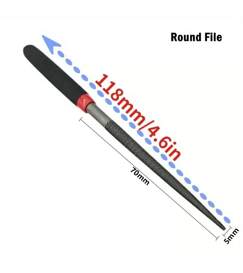 Black Heavy Duty Steel File Set for Sharpening Wood Metal Glass Ceramics - Image 2