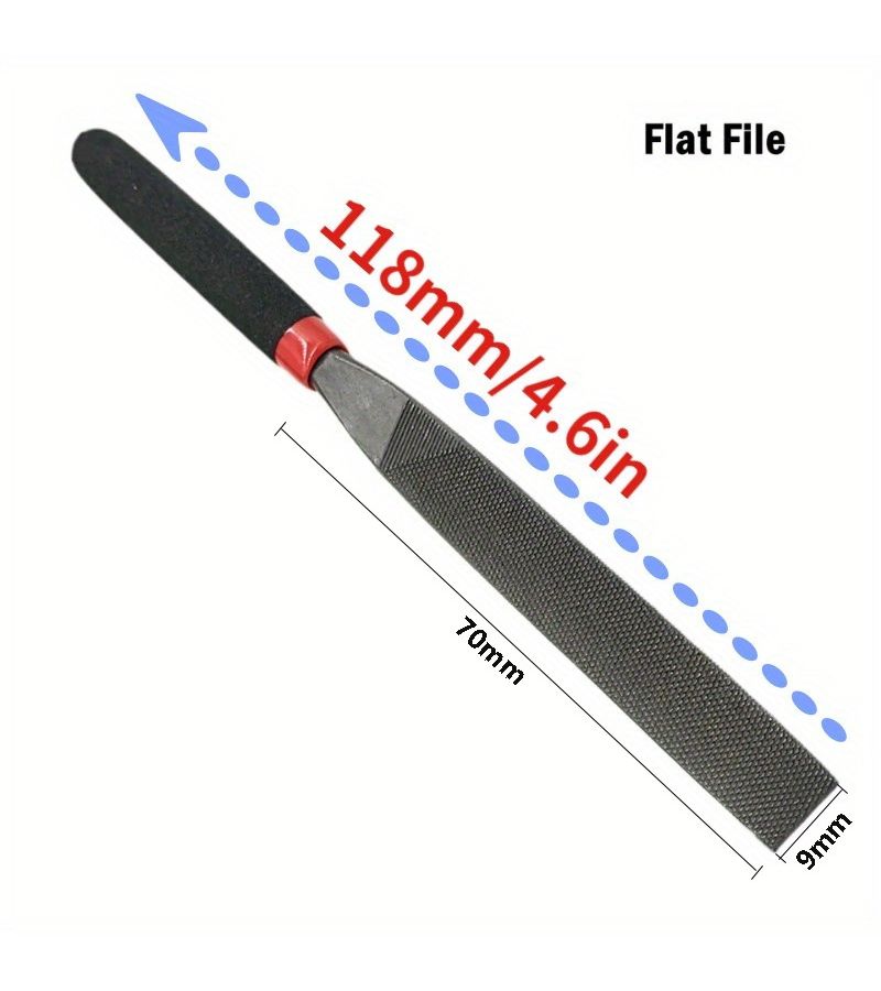 Black Heavy Duty Steel File Set for Sharpening Wood Metal Glass Ceramics - Image 4