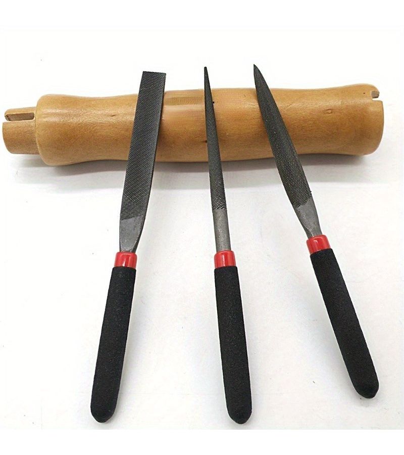 Black Heavy Duty Steel File Set for Sharpening Wood Metal Glass Ceramics - Image 5