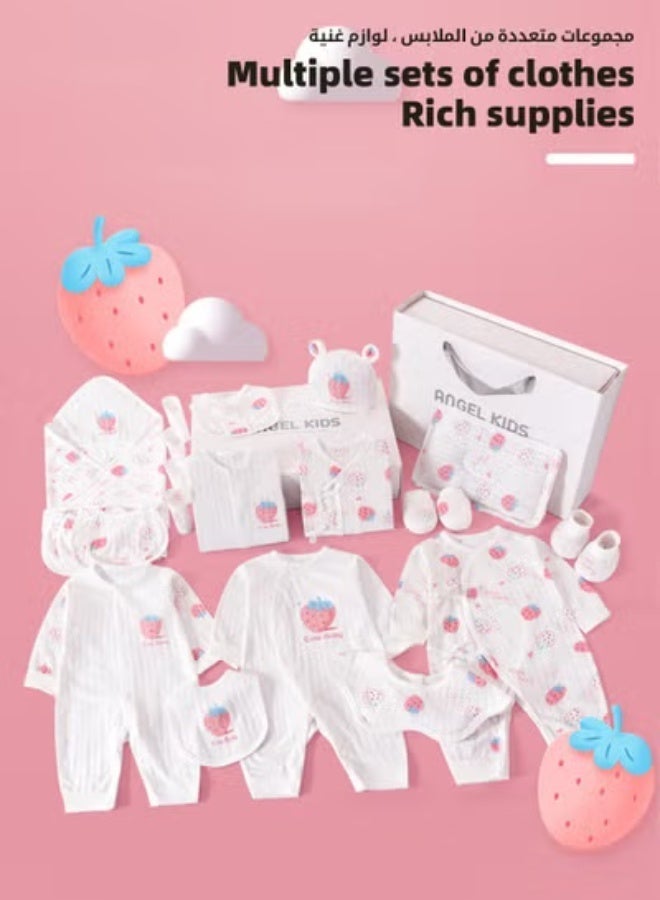 DOOKOO 24PCS Newborn Baby Gift Set, Newborn Layette Gift Set for Boys and Girls, Babies Essential Clothes Accessories with Baby Blanket, 100% Premium Cotton,  for Spring Summer Autumn Winter Four Seasons - Image 4