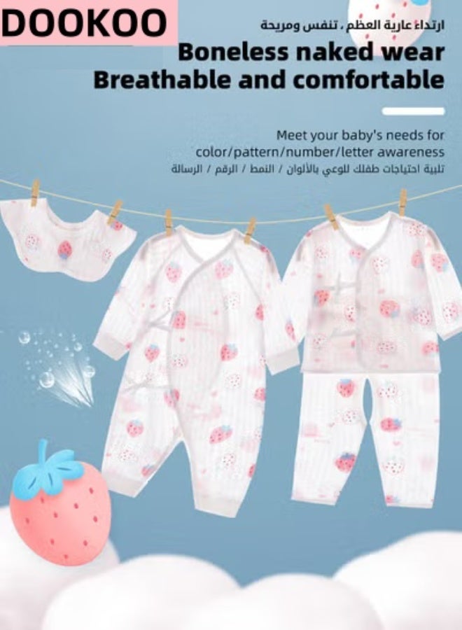DOOKOO 24PCS Newborn Baby Gift Set, Newborn Layette Gift Set for Boys and Girls, Babies Essential Clothes Accessories with Baby Blanket, 100% Premium Cotton,  for Spring Summer Autumn Winter Four Seasons - Image 5