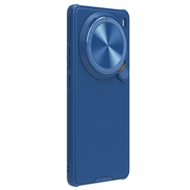 HuHa Case Cover For vivo X100 Pro NILLKIN Black Mirror Prop CD Texture Mirror Phone Case(Blue) - Image 2