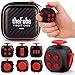 PILPOC theFube Fidget Cube 6Sided Stress Relief Infinity Cube for Adults Kids Boosts Concentration Mindfulness Aid Silent Audible Modes Includes Carry Case for Portability MidnightCrimson - Image 3