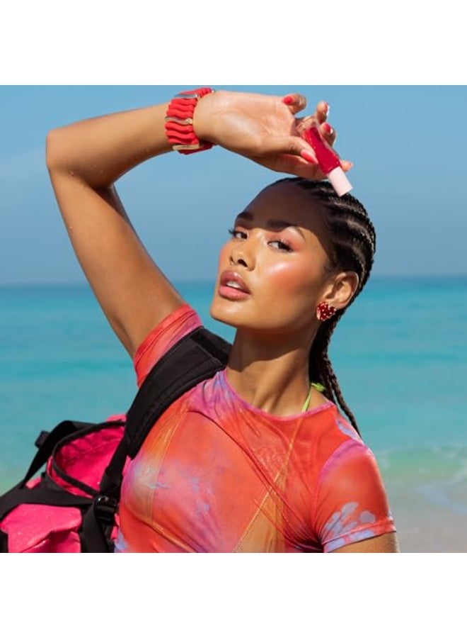 Gisou Honey Infused Hydrating Lip Oil, Nourishing Lip Moisturizer for Dry Lips (Strawberry Sorbet) - Image 4