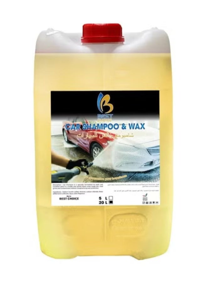 Best Choice Car Shampoo and Wax, 20 Litres, Liquid Form, Low Odor - Image 1