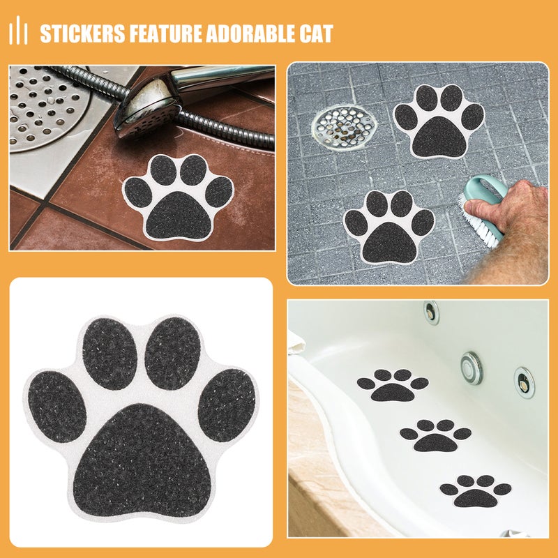 20pcs Cute Paw Print Cat Dogs Paw Kitchen Bathroom Floor Non- Decorative Stickers For Home Decor - Image 3