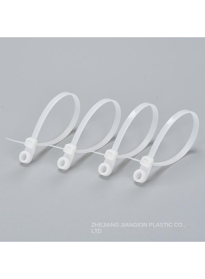 Bluejw Fixed Head Nylon Cable Tie Screw Hole Cable Tie 4*5*100*150*200*300 Round Hole Self-locking Cable Tie With Hole  - Image 5