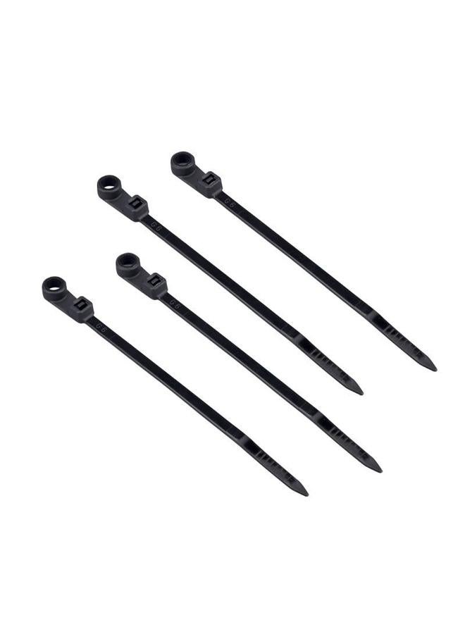 Bluejw Fixed Head Nylon Cable Tie Screw Hole Cable Tie 4*5*100*150*200*300 Round Hole Self-locking Cable Tie With Hole  - Image 1