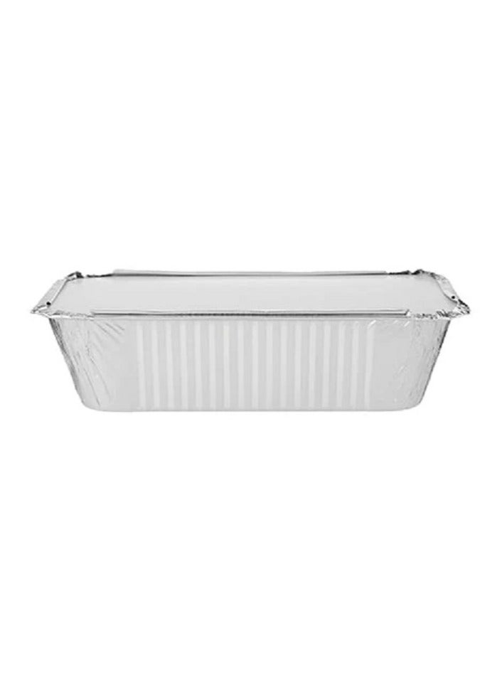 50 piece of non-stick Disposable aluminum foil baking Plate  reusable food-grade aluminum foil containers Size 26*19*6 - Image 4