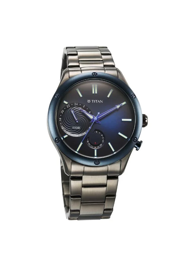 تيتان Men's Stainless Steel Analog Watch 10009KM01 - 42 mm