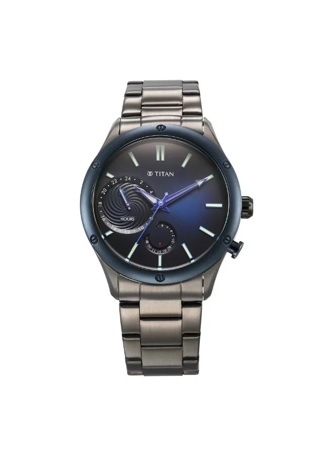 تيتان Men's Stainless Steel Analog Watch 10009KM01 - 42 mm
