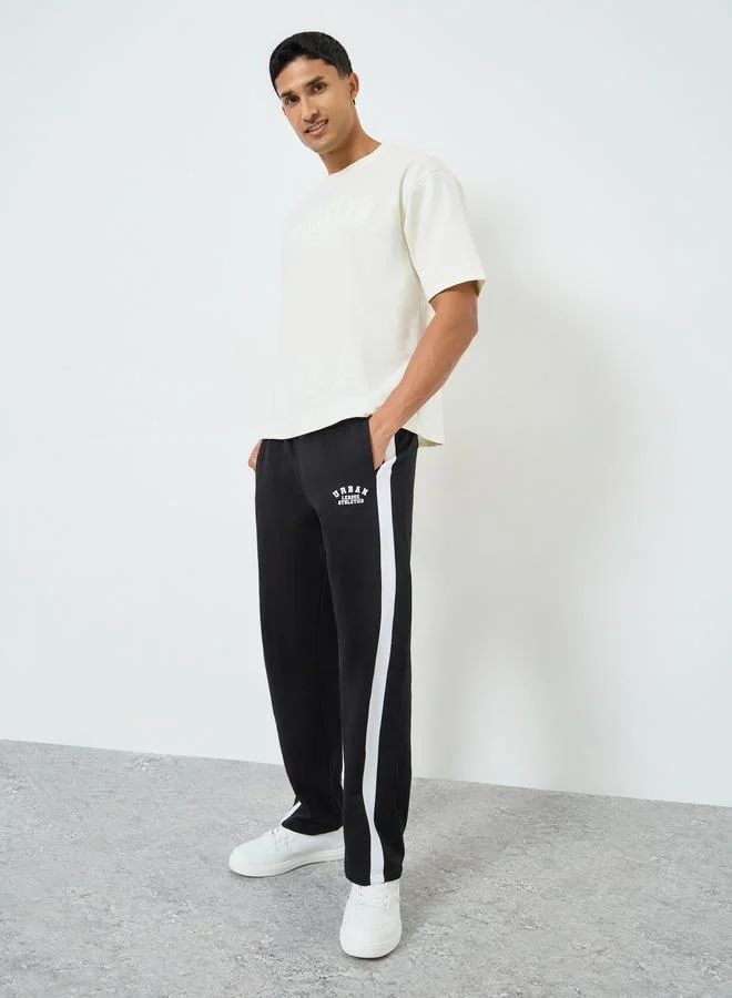 Styli Men Side Stripe Terry Joggers