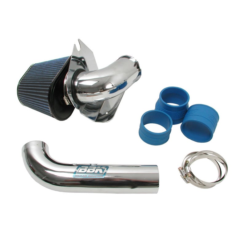 BBK 1557 Cold Air Intake System  Power Plus Series Performance Kit For Ford Mustang 50L  Fenderwell Style  Chrome Finish
