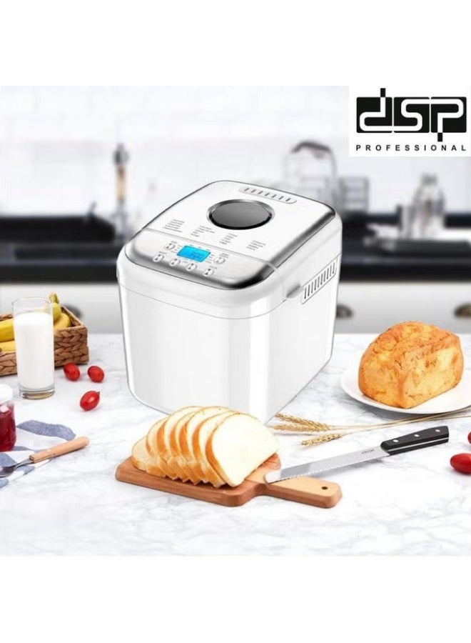 دي اس بي Dsp ماكينة صنع الخبز دي اس بي 600 وات بمحرك منخفض الضوضاء، 19 برنامج، شاشة LCD، سعة 500 جم/ 750 جم/ 1.000 جم، غطاء فولاذ مقاوم للصدأ، حلة مقاومة للالتصاق ؟ألومنيوم، KC3049 - Image 4