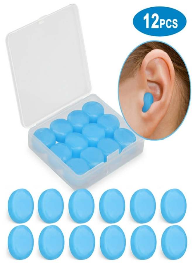 TSV 12pcs Silicone Ear Plugs for Sleeping, TSV Reusable and Moldable Wax Earplugs for Men Women, Noise Cancelling Reduction, 25dB NRR - Image 1