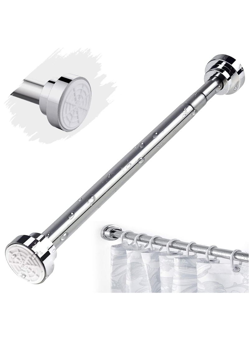 RATSAW Adjustable Tension Shower Curtain Rod Stainless Steel Telescopic Curtain Pole No Drilling Required,  Extendable Clothes Rail 150-260cm - Image 1