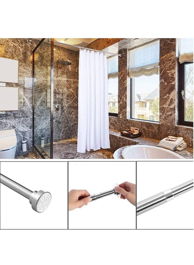 RATSAW Adjustable Tension Shower Curtain Rod Stainless Steel Telescopic Curtain Pole No Drilling Required,  Extendable Clothes Rail 150-260cm - Image 5