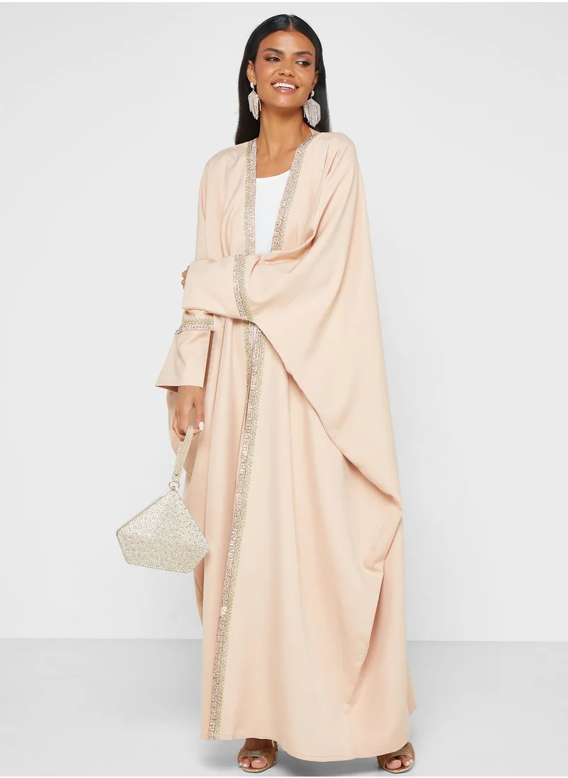 hayas closet Embellished Cape Sleeve Abaya