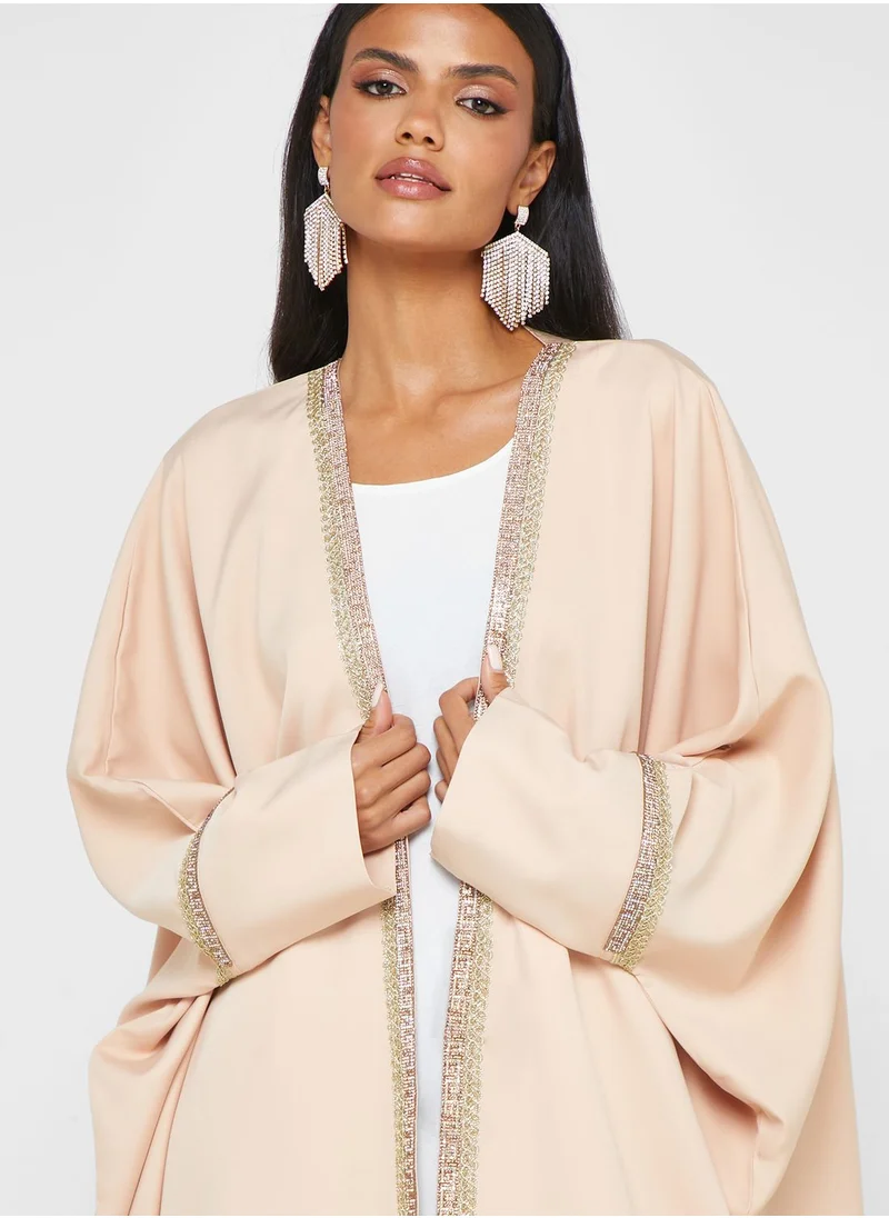 hayas closet Embellished Cape Sleeve Abaya