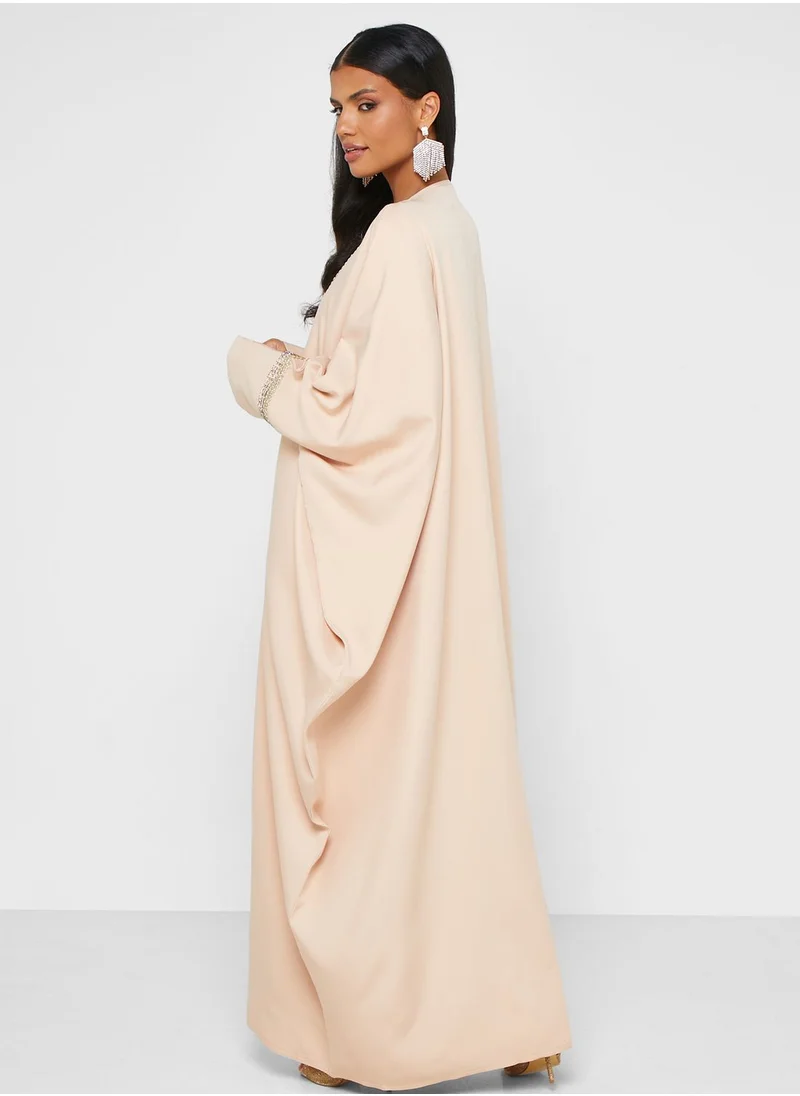 hayas closet Embellished Cape Sleeve Abaya