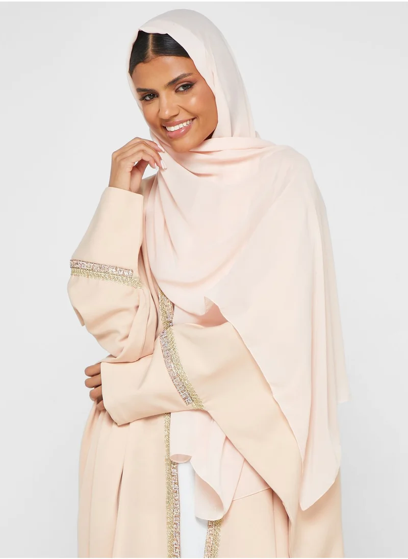 hayas closet Embellished Cape Sleeve Abaya