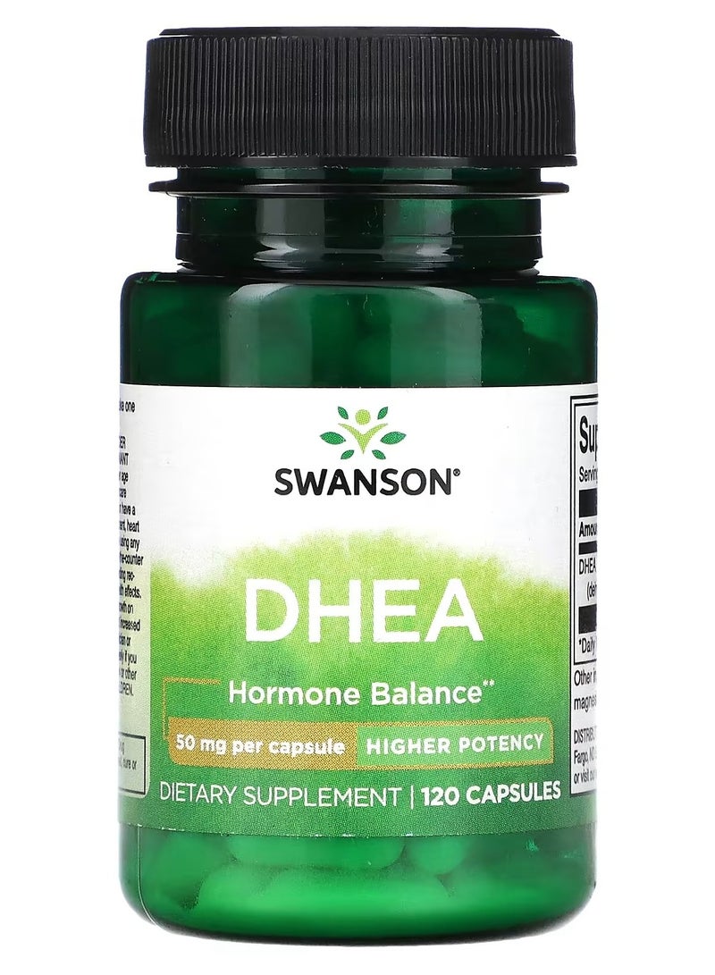 Swanson, DHEA، 50 ملجم، 120 كبسولة