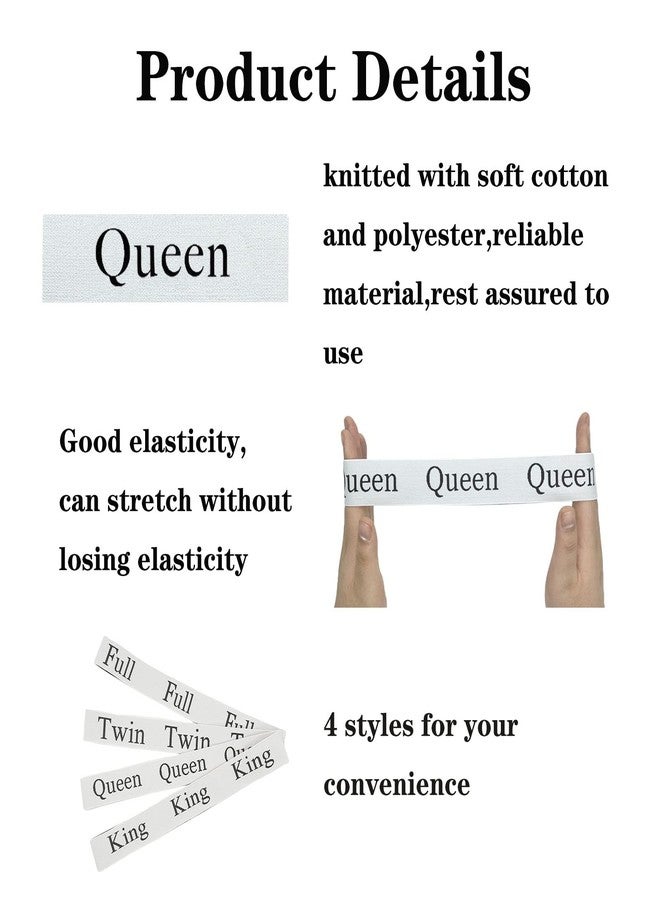 Maletnd 12 Pieces Bed Sheet Organizer Bands, Closet Organization Sheet Straps, Linen Labels Bedding Bands, Elastic Bed Sheet Storage Sheet Keepers （6PcsQueen 6PcsKing ） - Image 3