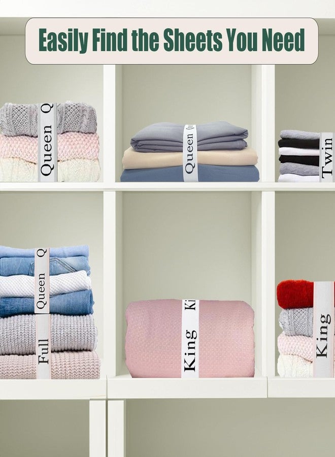 Maletnd 12 Pieces Bed Sheet Organizer Bands, Closet Organization Sheet Straps, Linen Labels Bedding Bands, Elastic Bed Sheet Storage Sheet Keepers （6PcsQueen 6PcsKing ） - Image 4
