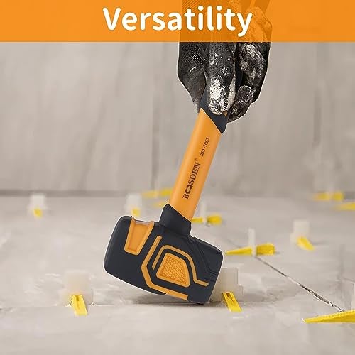 BOOSDEN Rubber Mallet, 20 oz Rubber Mallet Hammer, Rubber Hammer with Hook, Mallet Hammer with Solid Head & Ergonomic Grip Handle, Soft Face Hammer, No Damage for Flooring, Woodworking and Camping - Image 5
