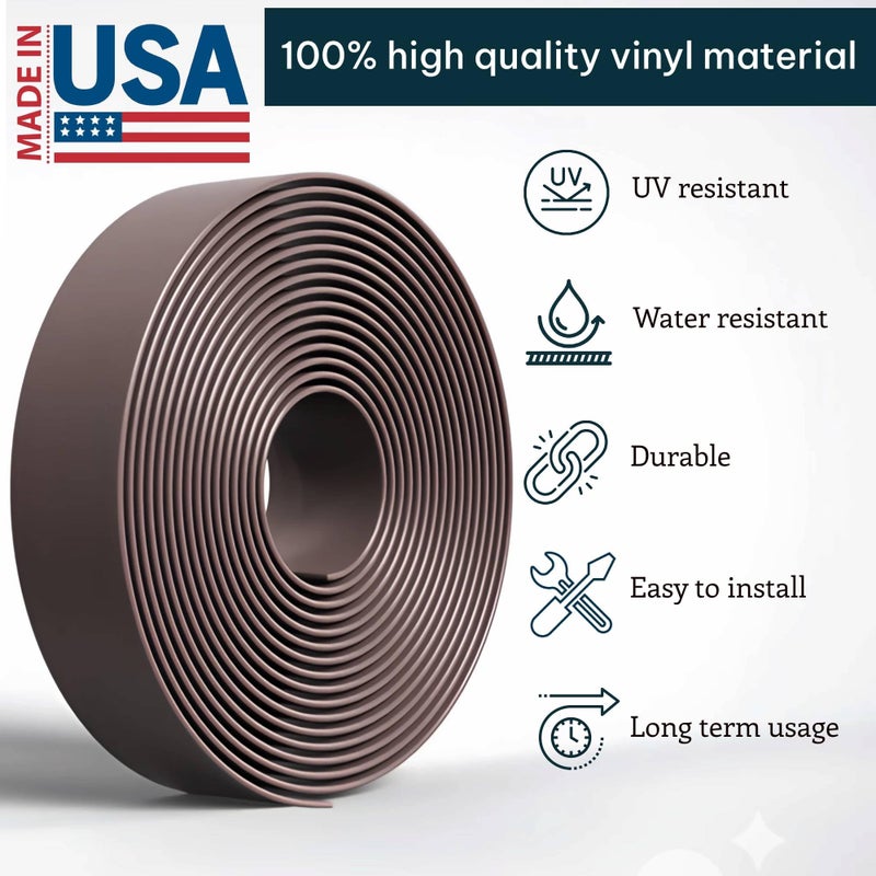 KOMORAX 2 Inch Wide, 50ft Long Vinyl Strap - Replacement Straps for Patio Chairs - Vinyl Strapping for Patio Furniture Repair - Durable Seat Repair Kit for Lawn Chairs, Outdoor Furniture (Adobe) - Image 2