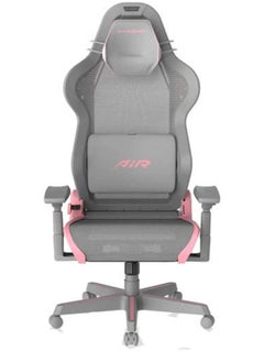 DXRacer Air 3 Gaming Chair, Ultra-Breathable Mesh, Adjustable Armrests, Magnetic Lumbar Support, Memory Foam Headrest, Modular Design, Pink & Grey