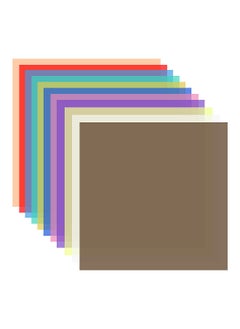 Generic 11 Colors/set Transparent Gel Lighting Filter 30 * 30cm/ 12 * 12in Coloured Overlays Tinted Correction Gels Light Filters Plastic Sheets for LED Light Studio Flash Strobe DJ Light  - Image 1