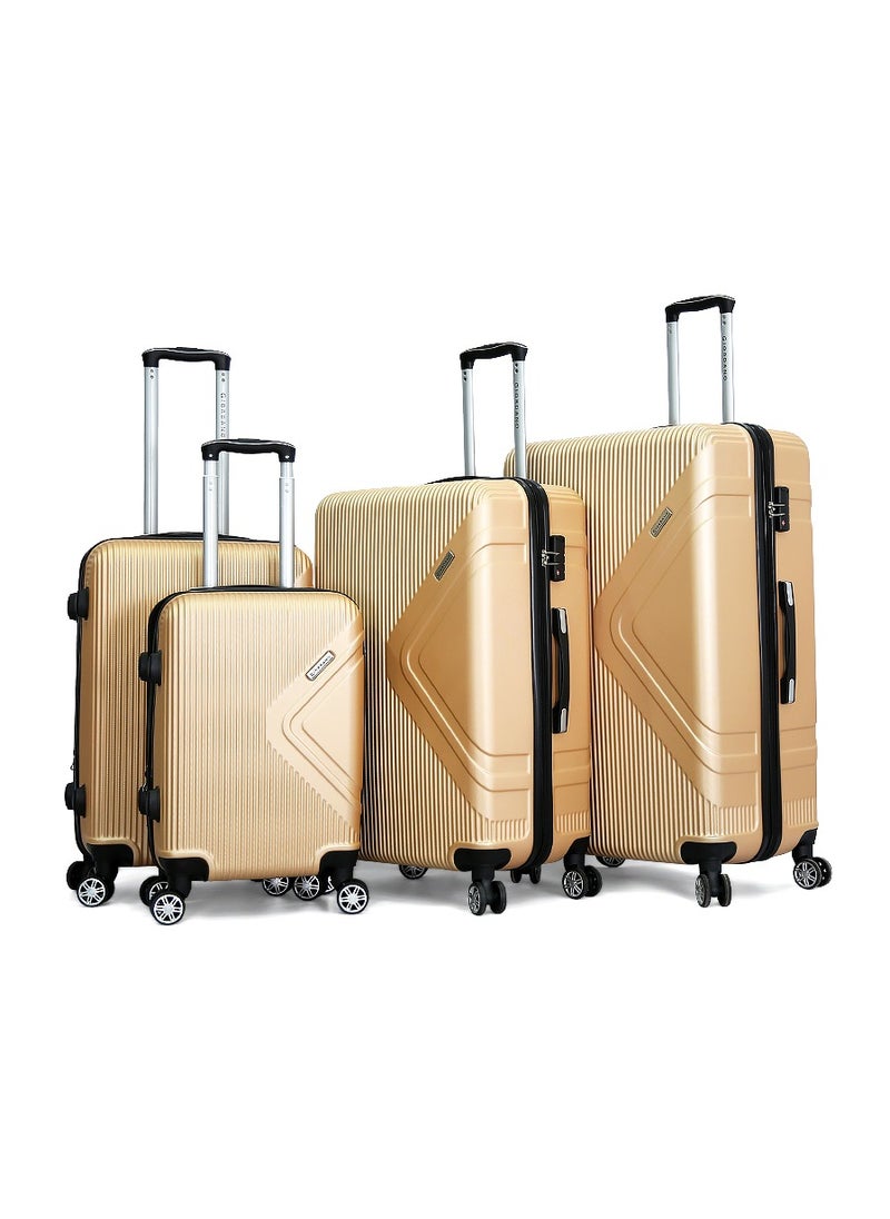 GIORDANO - Giordano Hardshell Luggage Trolley 4 pcs Set,Champagne - Image 1