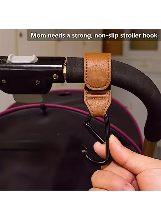 Home Clearance Sale 2pcs Heavy Duty Stroller Hooks - Non-Slip Grip, Compatible with Prams, Diaper Bags, Grocery Bags - Ideal for Moms, Travel, Showers, Christmas, Halloween, Thanksgiving Gifts - Organizer for Essentials, Travel Essentials, Compact Design, Sturdy Construction, Multipurpose Hanger, Busy Moms, Handbag - Image 2