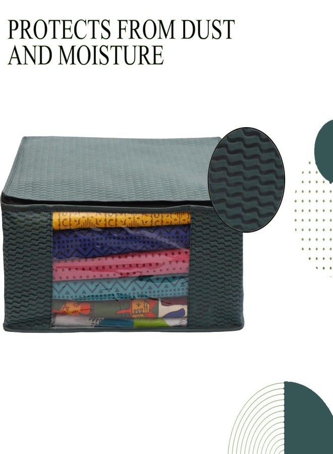 SHAPING FABRIC Garment Cover Non-Woven 90 GSM with Transparent Window & Double Metal Zipper - Pack of 3 | Dustproof Clothes Storage Bag for Sarees, Suits, Jackets, Shirts SBXLRL152493517524148524683 - Image 3