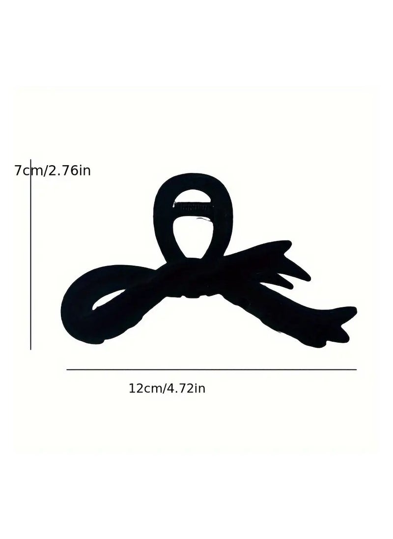 Goolsky 3pcs Luxury Velvet Hair Clips With Butterfly Knot And Hollow Design, Elegant Hair Styling Accessories For Women, Perfect For Back To School  - Image 5
