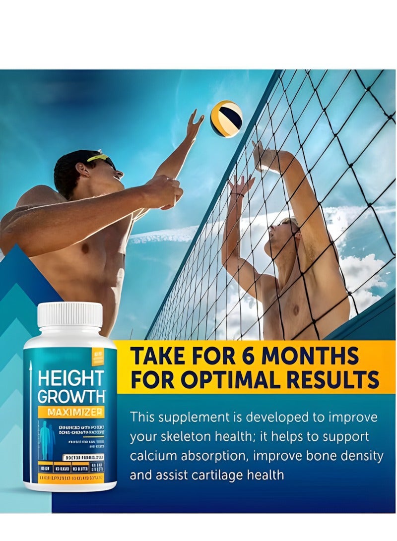 BIYODE كبسولات النمو لزيادة الطول معزز نمو الطول مع الكالسيوم لقوة العظام مكمل طبيعي لزيادة نمو العظام خالي من هرمون النمو - Image 4