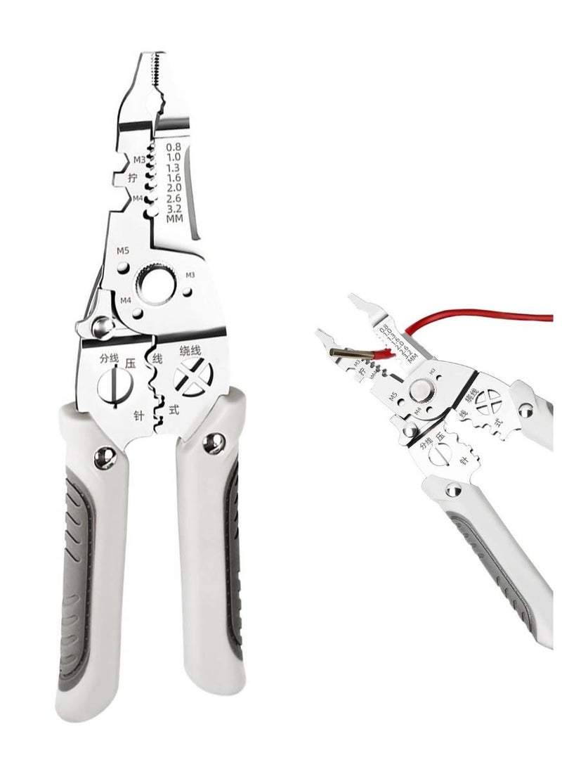 2025 New Multifunctional Wire Stripper Crimper Cable Cutter Pliers, Professional Electrical Wire Stripping Tool, Multipurpose Wire Stripper for Electrical Cable Cutting - Image 1