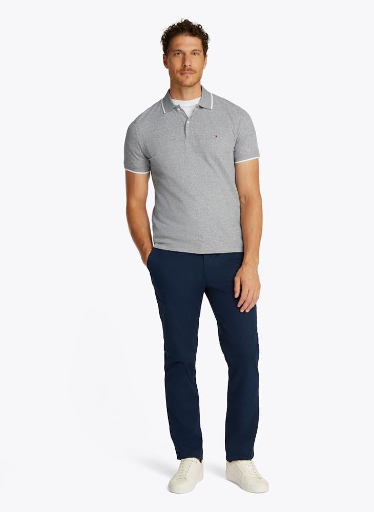 TOMMY HILFIGER Regular Fit Linen Short Sleeve Polo  - Image 4