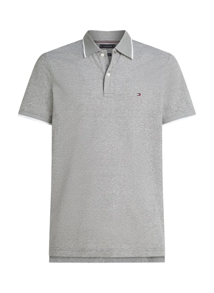 TOMMY HILFIGER Regular Fit Linen Short Sleeve Polo