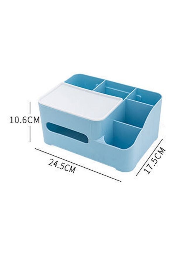 DUNISO - Rectangular Multifunctional Tissue Box Cover Holder with Storage Napkin Tissue Box Holder with Stationery Remote Control Box Decorative Tissue Pen Remote Organizer for Home Office Car Restaurant - Image 1
