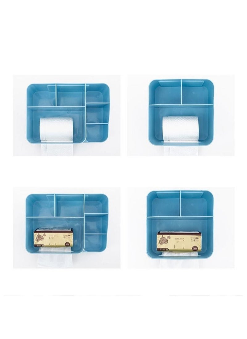 DUNISO - Rectangular Multifunctional Tissue Box Cover Holder with Storage Napkin Tissue Box Holder with Stationery Remote Control Box Decorative Tissue Pen Remote Organizer for Home Office Car Restaurant - Image 1