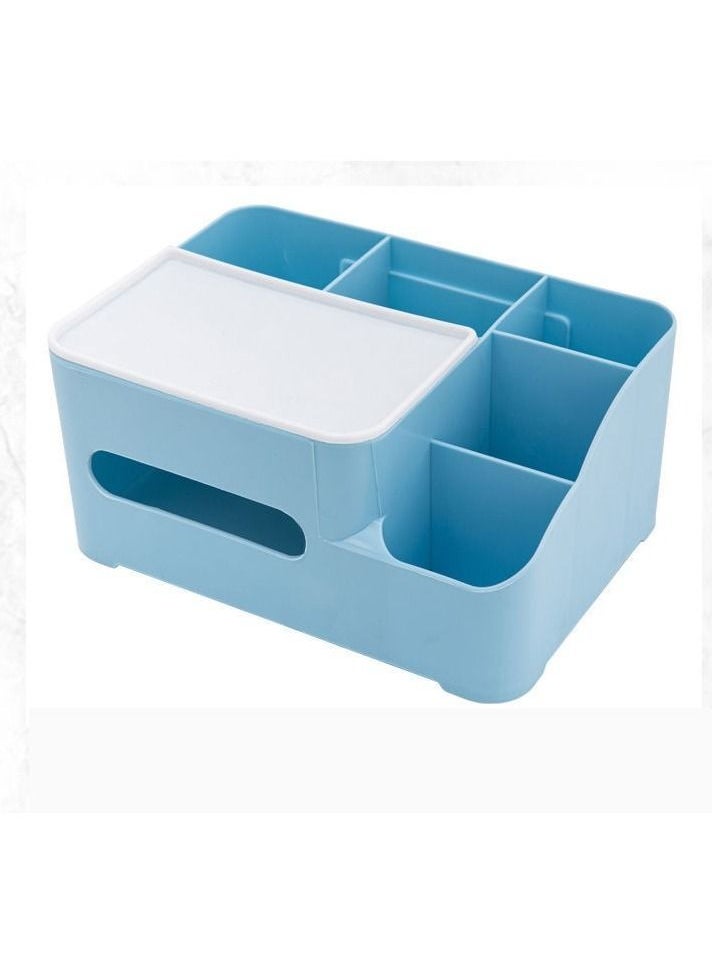 DUNISO - Rectangular Multifunctional Tissue Box Cover Holder with Storage Napkin Tissue Box Holder with Stationery Remote Control Box Decorative Tissue Pen Remote Organizer for Home Office Car Restaurant - Image 1