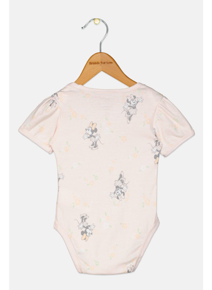 Disney Toddlers Girl Round Neck Short Sleeve Graphic Print  Bodysuits, Multicolor  - Image 2