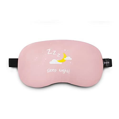 Jenna Cotton Print Cute Sleeping Eye Shade Mask Cover For Insomnia, Meditation, Puffy Eyes And Dark Circles (SleepTight_Pink) - Image 2
