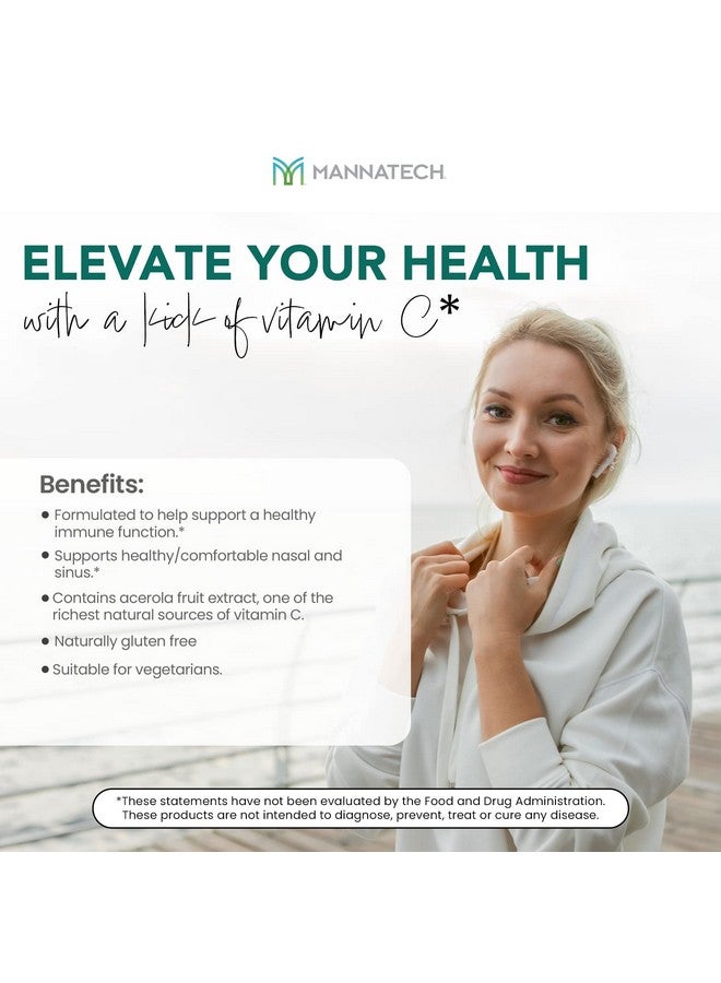 Mannatech Nasal and Sinus Support with Immune Defense - Promotes Clear Breathing and Respiratory Health, Vitamin C & Glycans Blend for Daily Wellness - Manna-C 60 Capsules, Proprietary Plant-Based Formula - Image 4