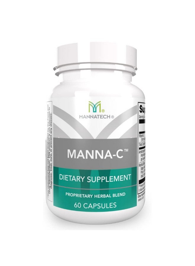 Mannatech Nasal and Sinus Support with Immune Defense - Promotes Clear Breathing and Respiratory Health, Vitamin C & Glycans Blend for Daily Wellness - Manna-C 60 Capsules, Proprietary Plant-Based Formula - Image 1