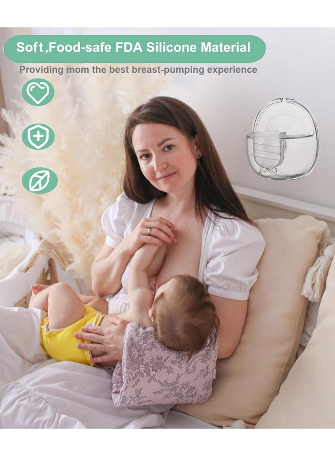 PDFans Wearable Breast Pump Parts One Full Set Milk Collector Cup S32 Flange 27mm Compatible with NCVI NICEGREEN Nuliie Breast Pump Replacement Accessories, Extra Duckbill Valve&Diaphragm - Image 2