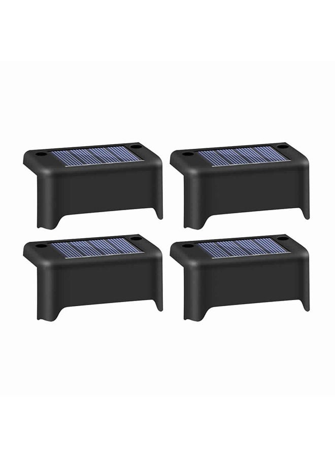 NIBEMINENT 4-Piece Waterproof Garden Stairs Outdoor Solar Light Set Black  - Image 1