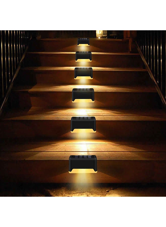 NIBEMINENT 4-Piece Waterproof Garden Stairs Outdoor Solar Light Set Black  - Image 2